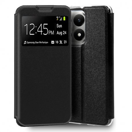 Funda COOL Flip Cover para ZTE Blade A75 Liso Negro
