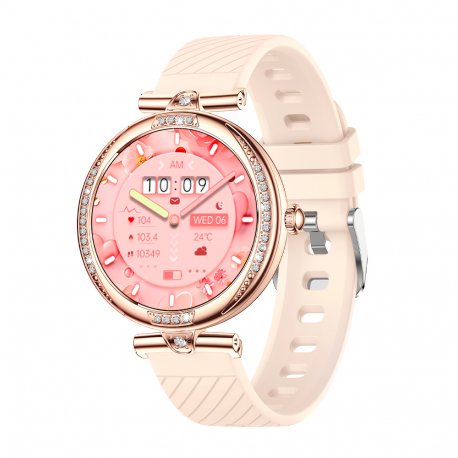 Smartwatch COOL Monaco + 2 Straps (AMOLED, Calls, Health, Sport) Rosa Gold