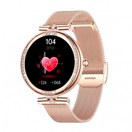 Smartwatch COOL Monaco + 2 Cinturini (AMOLED, Chiamate, Sport, Salute) Rosa Gold