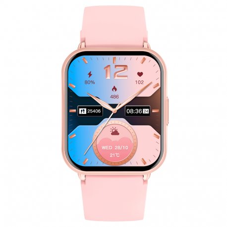 Smartwatch COOL Cascais Silicone Rosa (Amoled, Chiamate, Sport, Salute)