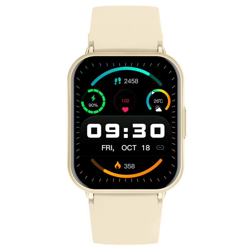 Smartwatch COOL Cascais Silicone Champagne (Amoled, Calls, Health, Sport)