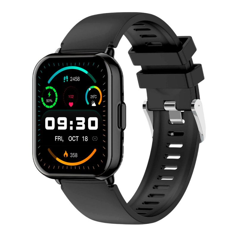 Smartwatch COOL Cascais Silicona Negro (Llamadas, Salud, Deporte)