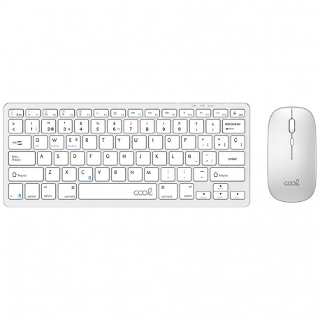Teclado y Ratón Bluetooth PC / Tablet COOL Mobility Blanco (Español)