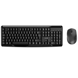 Kit de Teclado + Rato Sem Fios para PC em Espanhol COOL Enter Preto