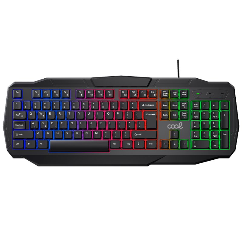 Teclado espanhol Cabo USB Kit para PC Teclado gaming + rato (iluminação) COOL Flórida