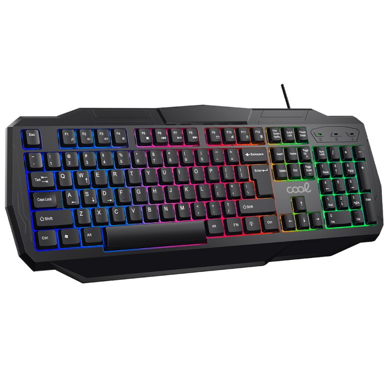 Teclado espanhol Cabo USB Kit para PC Teclado gaming + rato (iluminação) COOL Flórida