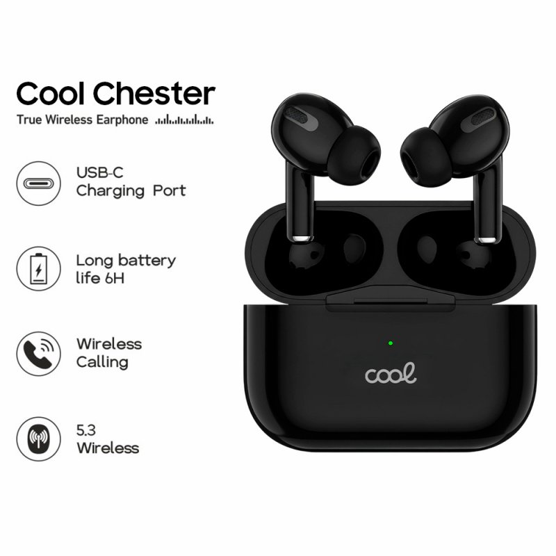 Auricolari Stereo Bluetooth Dual Pod COOL Chester Nero