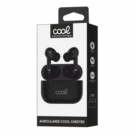Auriculares Stereo Bluetooth Earbuds COOL Chester Preto