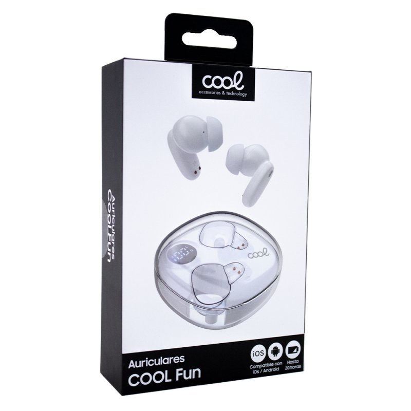 Auricolari Stereo Bluetooth Dual Pod COOL Fun Bianco