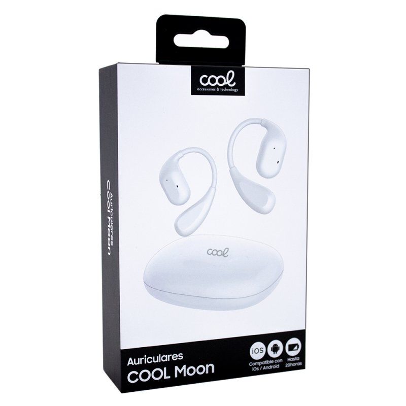 Auriculares Stereo Bluetooth Earbuds COOL Moon Blanco