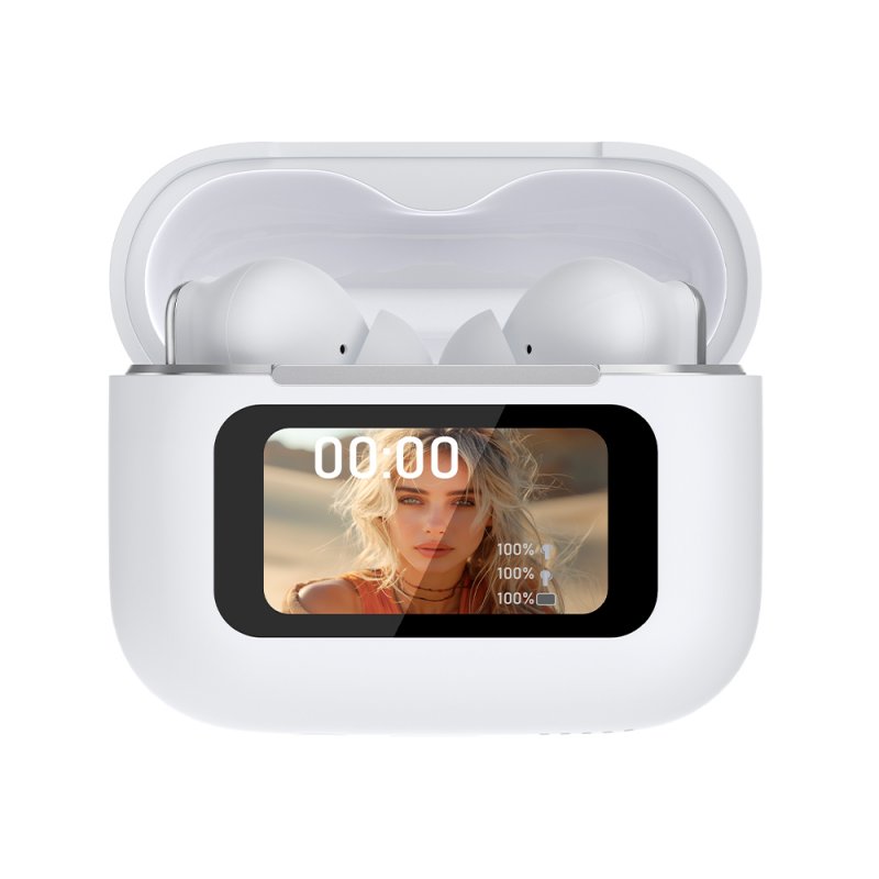 Stereo Bluetooth Earbuds TWS COOL Iria AI Headphones (ANC, Translation, AI) White