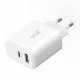 Universal Dual Network Fast Charger (PD) USB + Type-C COOL (45W) White