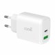 Cargador Red Universal Fast Charger Dual (PD) USB + Tipo-C COOL (45W) Blanco