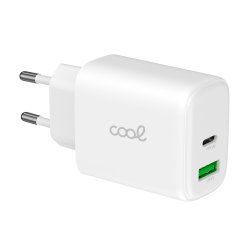 Cargador Red Universal Fast Charger Dual (PD) USB + Tipo-C COOL (45W) Blanco