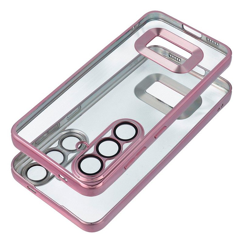 Carcasa COOL para Samsung A266 Galaxy A26 5G / A17 / A17 5G Borde Metalizado (Rosa)