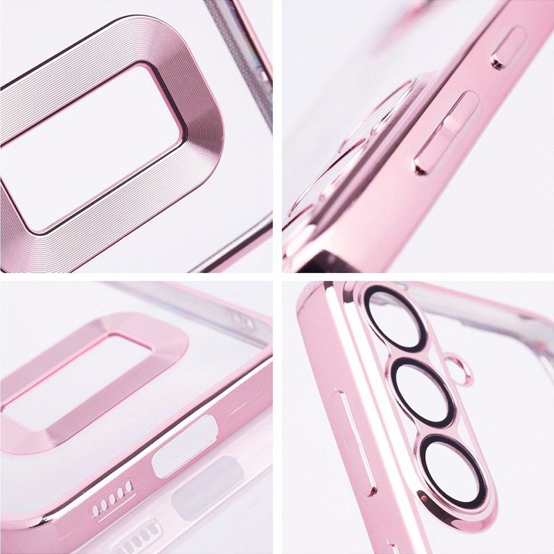 Capa COOL para Samsung A266 Galaxy A26 5G / A17 / A17 5G Borde Metálico (Rosa)