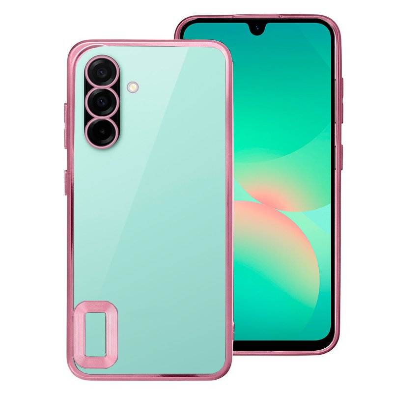 Capa COOL para Samsung A266 Galaxy A26 5G / A17 / A17 5G Borde Metálico (Rosa)