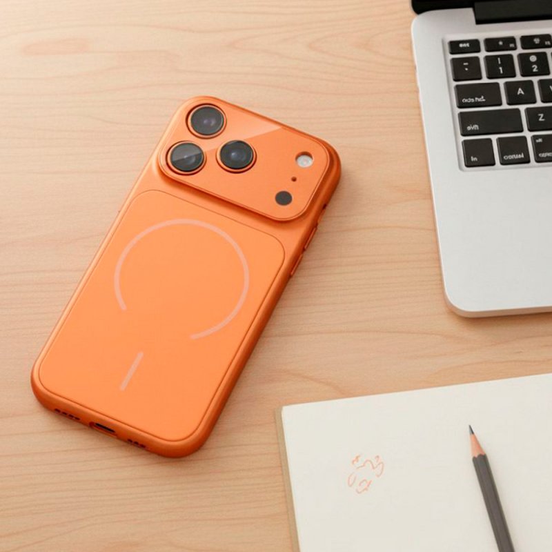Carcasa COOL para iPhone 17 Pro Max / 18 Pro Max Magnética Cover Naranja