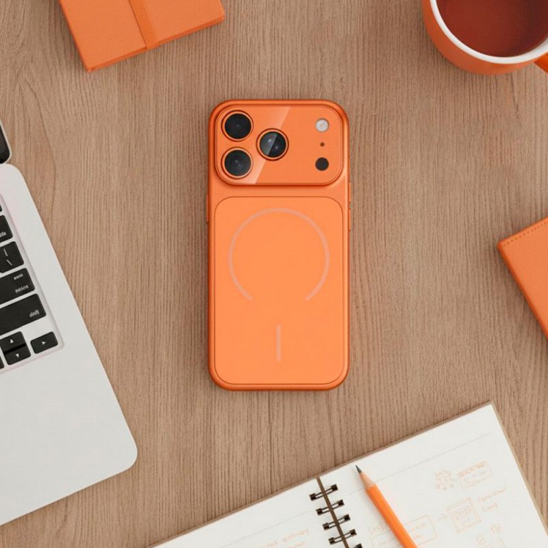 Carcasa COOL para iPhone 17 Pro Max / 18 Pro Max Magnética Cover Naranja