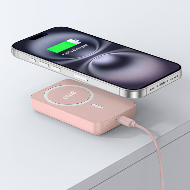 Batteria Esterna Magnetica Power Bank 5000 mAh COOL Rosa