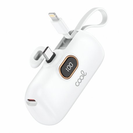 Bateria Externa Power Bank 5000 mAh COOL Cápsula Blanco