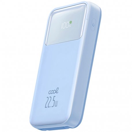 External Battery Power Bank 22.5W Fast Charging 10.000 mAh COOL Pocket (Type-C / Lightning) Sky Blue
