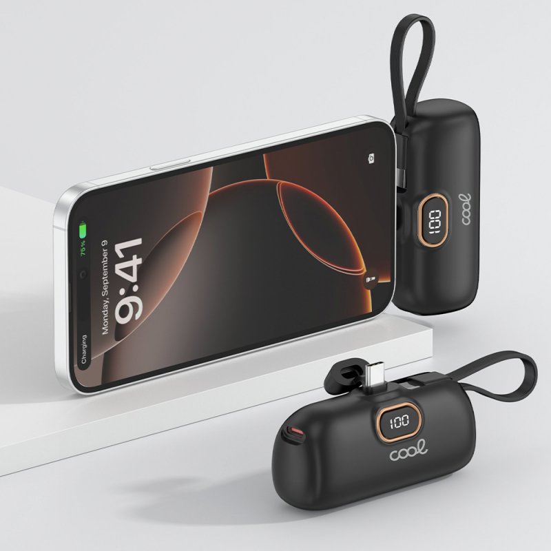 Batteria esterna Power Bank 5000 mAh COOL Capsula Nero