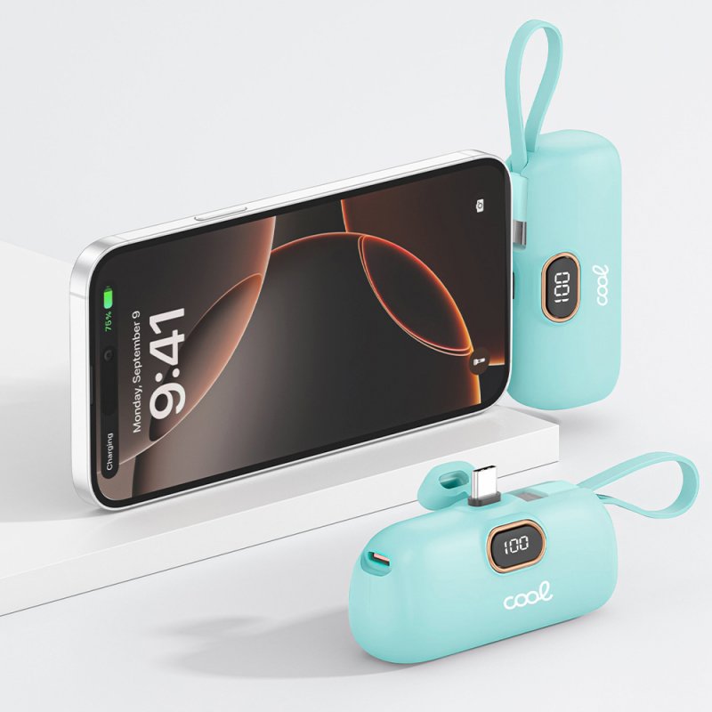 External Battery Power Bank 5000 mAh COOL Capsule Mint