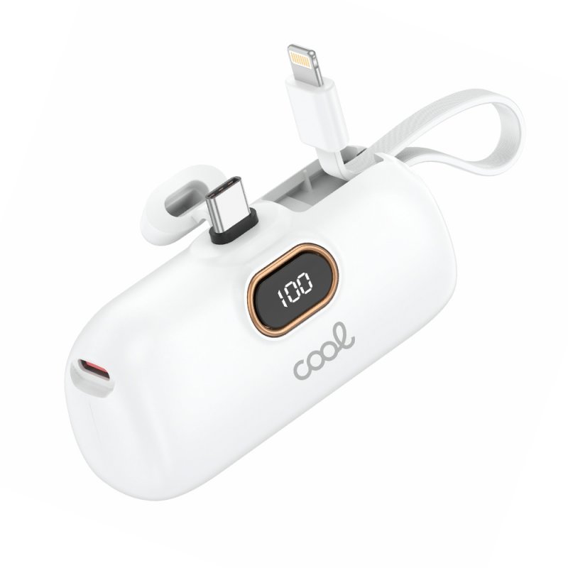 External Battery Power Bank 5000 mAh COOL Capsule White