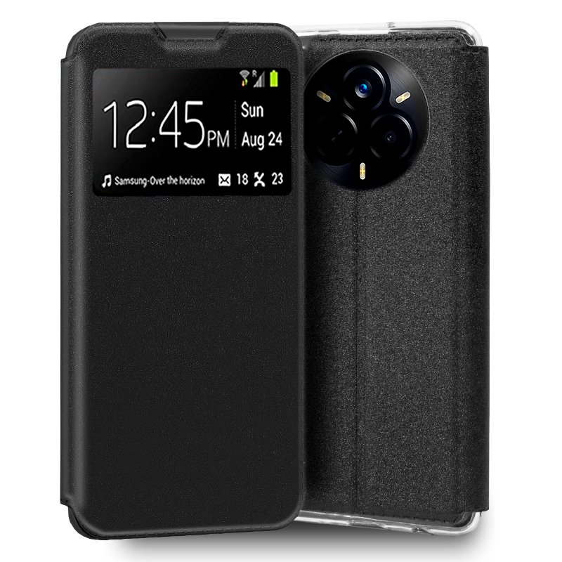 Custodia COOL Flip Cover per Realme 14 Pro 5G Liscio Nero