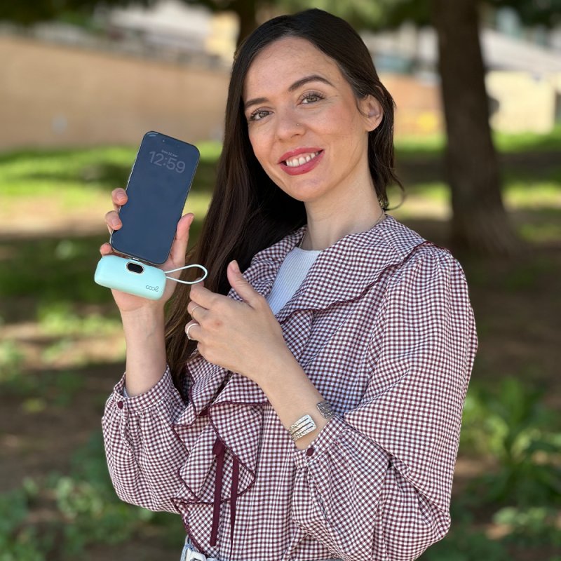 Bateria Externa Power Bank 5.000 mAh COOL Cápsula Celeste