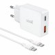 Universal Ultra Fast PD Type-C + USB COOL Network Charger (65W + Type-C Cable) GaN White