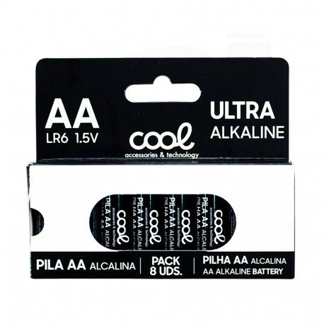 Pilha Alcalina AA LR6 COOL (Pack 8 uds)