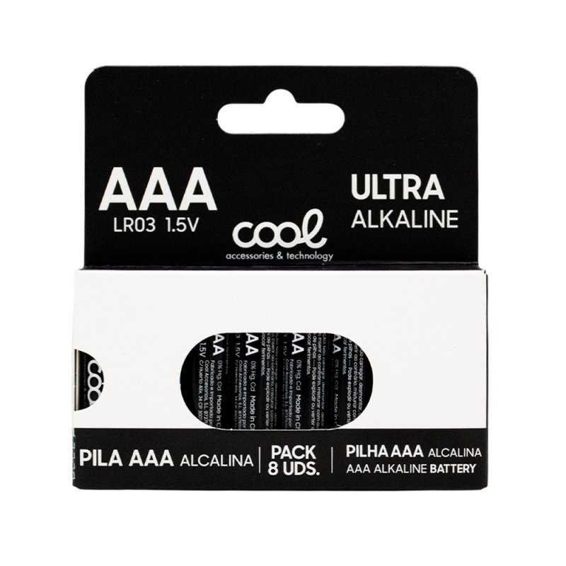 Pila Alcalina AAA LR03 COOL (Pack 8 uds)