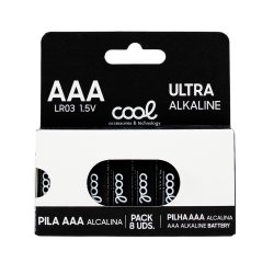 Batterie Alcaline AAA LR03 COOL (Pack 8 U.)