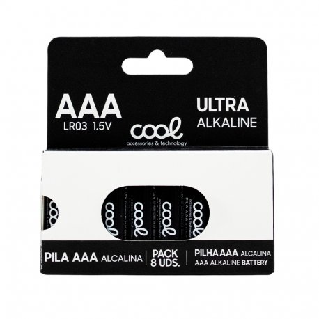 Pila Alcalina AAA LR03 COOL (Pack 8 uds)