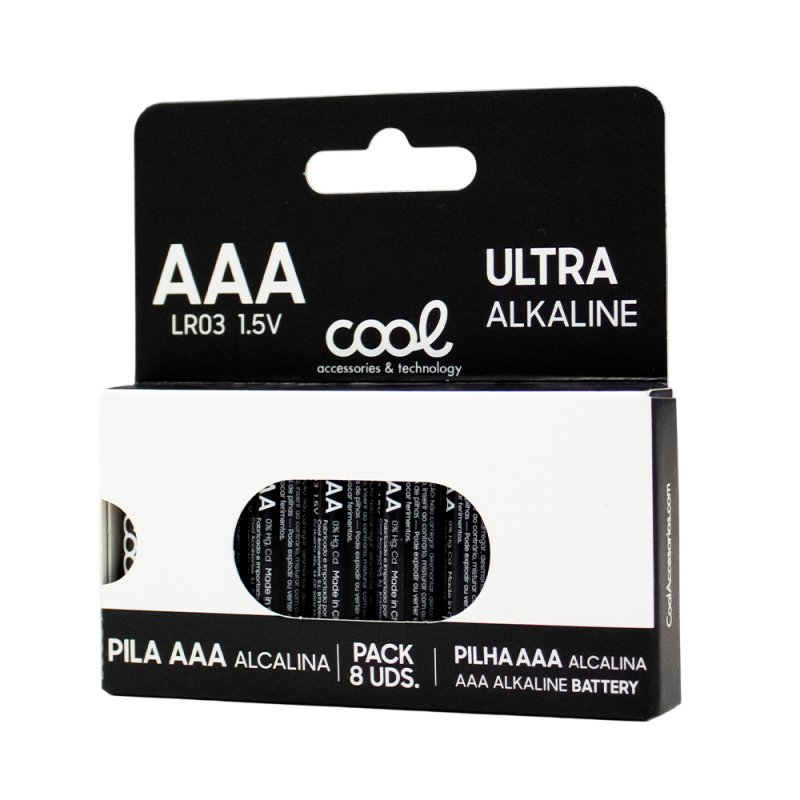 Alkaline AAA LR03 COOL Battery (Pack 8 units)