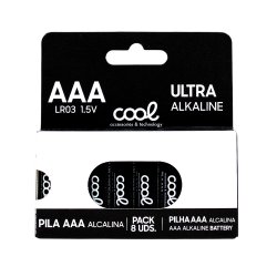 Batterie Alcaline AAA LR03 COOL (Pack 8 U.)