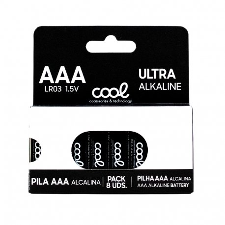 Batterie Alcaline AAA LR03 COOL (Pack 8 U.)
