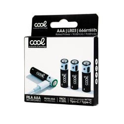 Pilas Alcalinas Recargables TIPO-C AA LR6 COOL (Pack 4 uds)