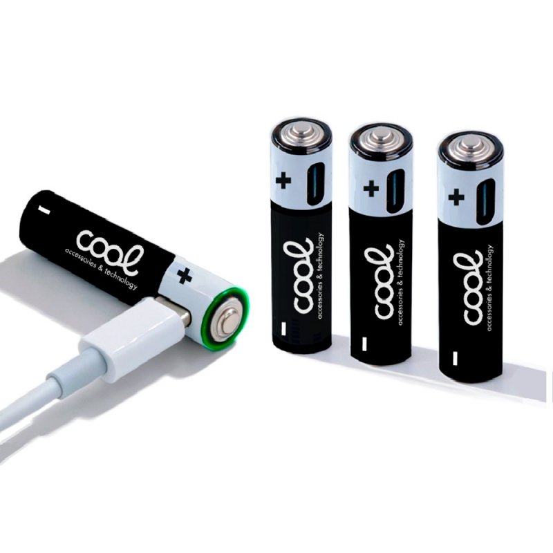 Batterie Alcaline Ricaricabili COOL AAA LR03 (Pack 4 u.)