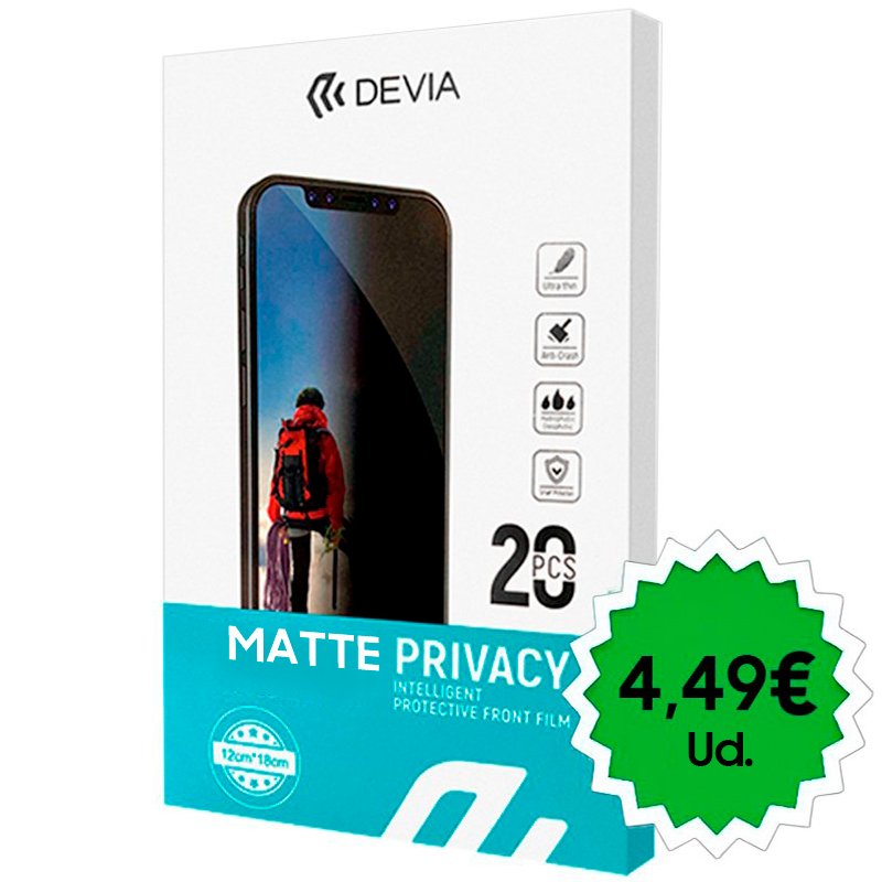 Protector Hidrogel Devia Privacy Protector Pellicola frontale intelligente (confezione da 20 unità)
