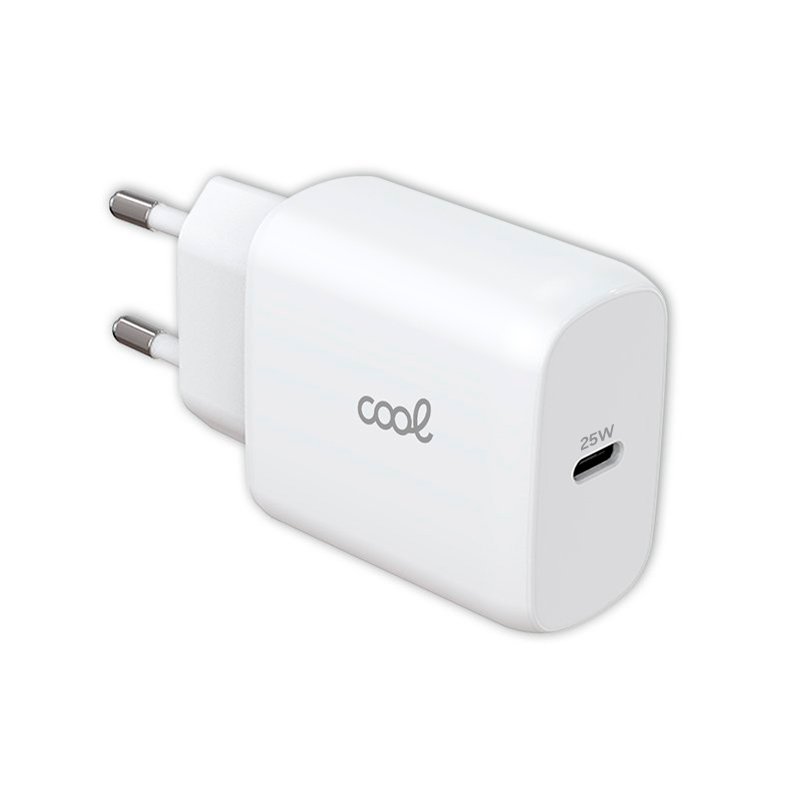 Caricabatterie Rapido Universale Caricabatterie di Rete (PD) Type-C COOL (25W) Bianco