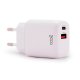 Caricabatterie Rosso Caricabatterie rapido universale (PD) Dual Type-C / USB COOL (20 W) Bianco