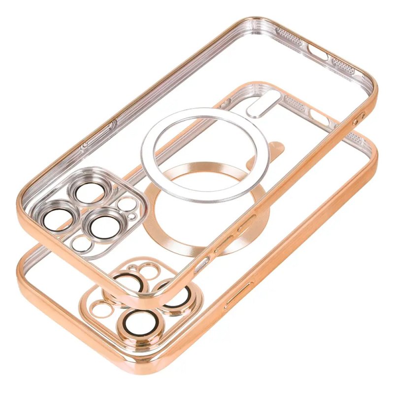 Carcasa COOL para iPhone 17 Pro / 18 Pro Magnética Borde Dorado