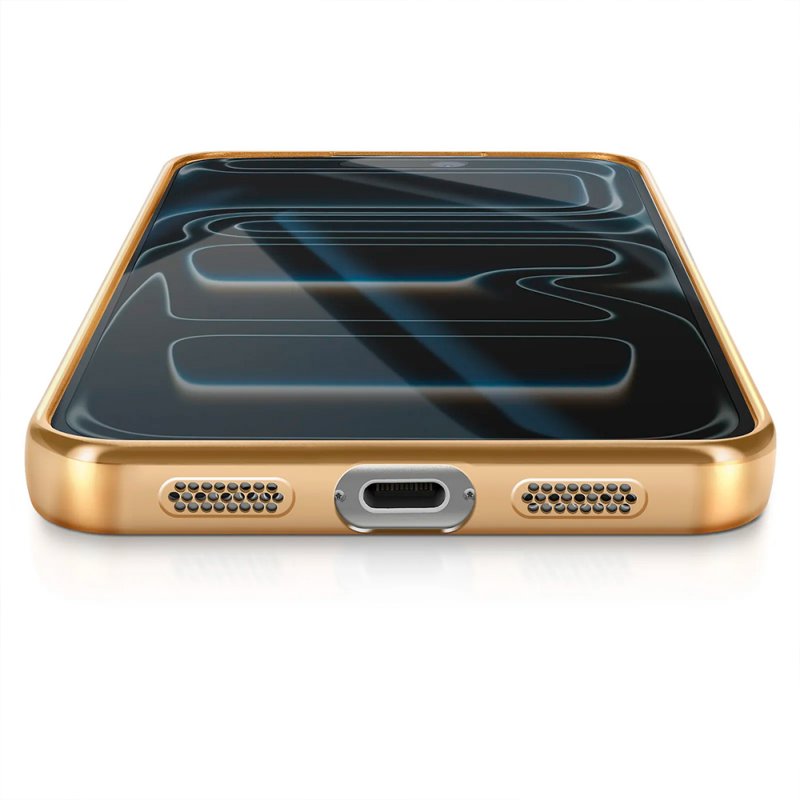 Carcasa COOL para iPhone 17 Pro Max / 18 Pro Max Magnética Borde Dorado