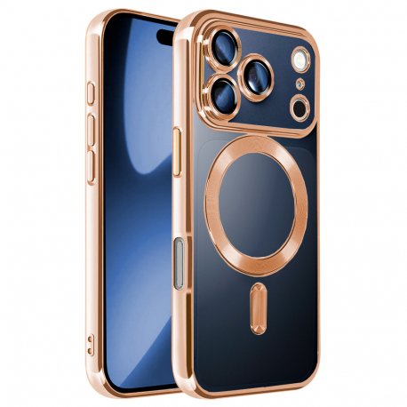 Capa COOL para iPhone 17 Pro Max / 18 Pro Max Magnética Borde Dourado
