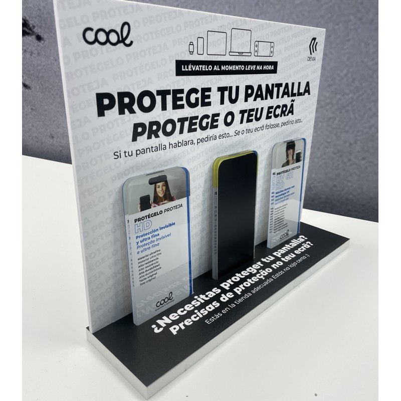 Expositor COOL Protectores de Pantalla + 3 Maquetas