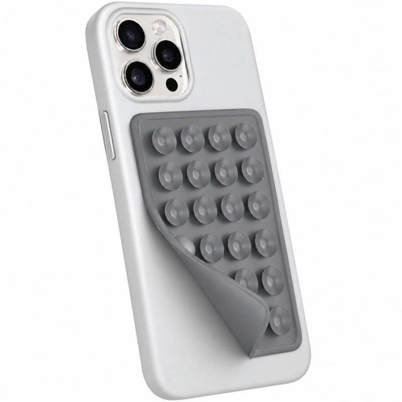 Ventosa Universal Silicona para Smartphone (Gris)