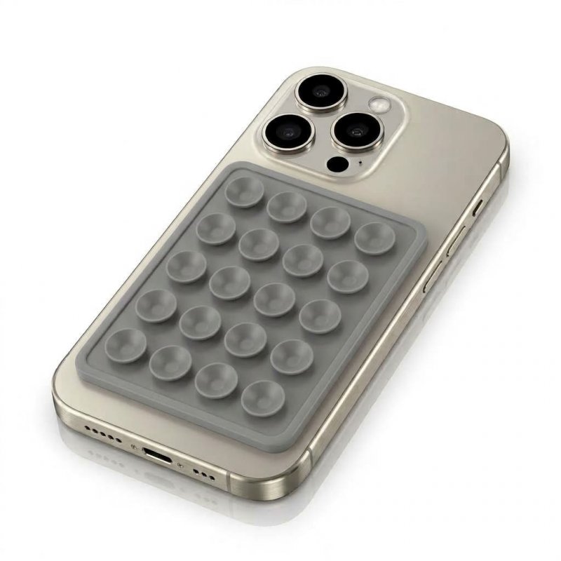 Ventosa Universal Silicona para Smartphone (Gris)